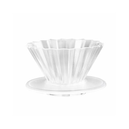 Acrylic V60 Dripper – Origami Design | Size 02 | Transparentقمع أكريليك V60 بتصميم أوريغامي | مقاس 02 | شفاف